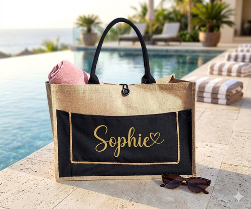 Custom jute tote bag - custom, for