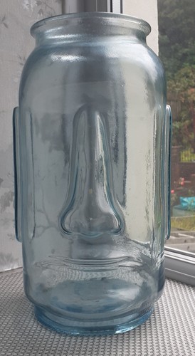 Clear glass easter island - clear,