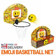 EMOJI Kids Basketball Set Mini Over the Door Toy Foam Basket Ball Hoop Gift Set