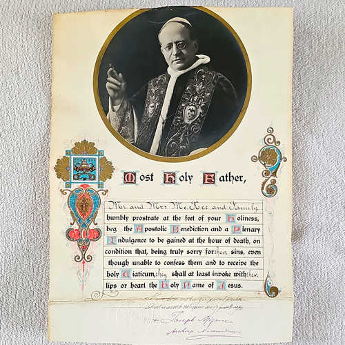 Papal blessing print - papal,