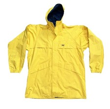 Helly Hansen Men’s L Rain Coat Fisherman Waterproof Sailing Jacket Yellow Parka