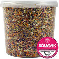 SQUAWK No Mess Seed Mix - All Year Round Premium Wild Bird Garden Food For Birds
