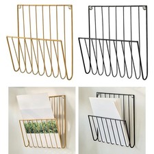 Magazine Rack Wall Mount File Holder Iron Office Home Multifunctional Storage