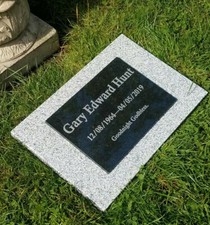 Engraved Grey Granite Memorial
