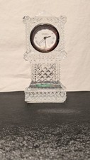 Galway Irish Crystal Made in Ireland Desk Clock 4.5” Needs Battery