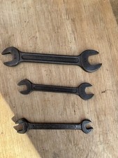 3 X Vintage Snail Brand Double Open Ended Spanner’s,toolkit Spanners