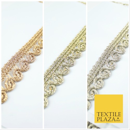 Colours corded swirl trim - 3, -corded