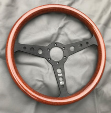!Unbranded Copy!  MOMO INDY  350mm Wood Rim Steering Wheel  - Part Ex To Clear