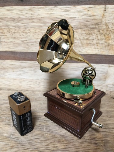 Miniature vintage gramophone - vintage,
