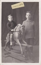 OLD PHOTO TOY ROCKING HORSE