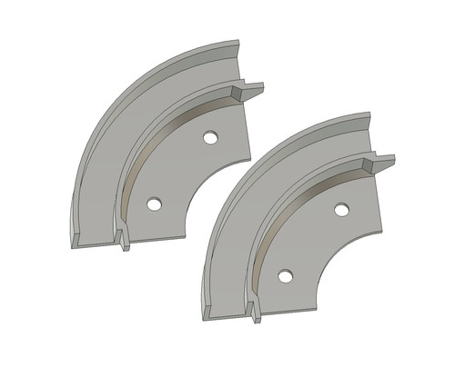 Pair tambour door track - tambour,