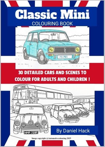 Classic car colouring - , book