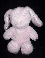 Little Me Pink Plush Bunny 2024 Pink Pink Floral Ears Baby Stuffed Animal Lovey