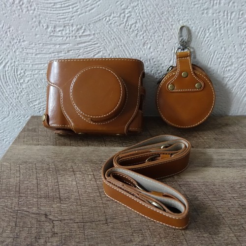 Leather camera case bag - camera,