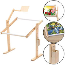 Adjustable Wooden Cross Stitch Frame – Floor Stand for Embroidery and Tapestry