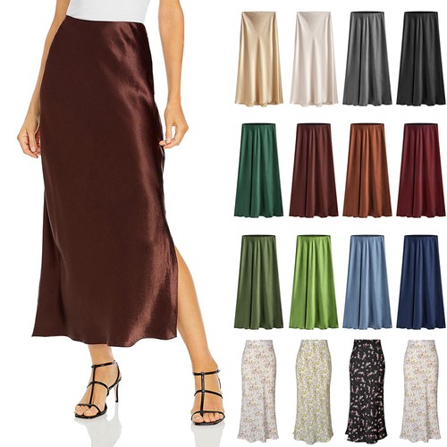 Lady summer satin silk maxi - satin,