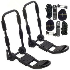 Conwy Kayak Roof Rack J Bars Folding Carrier Adjustable Aluminium Heavy Duty