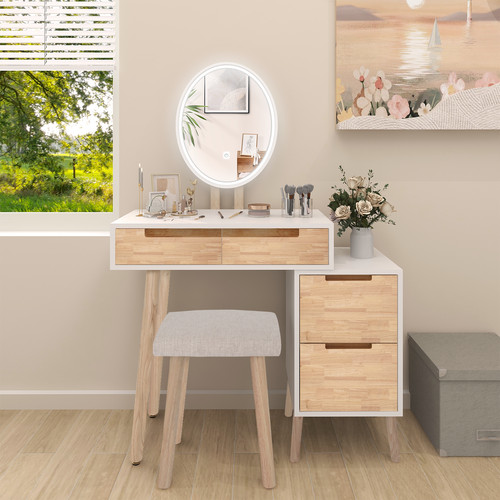 Led mirrored dressing - dressing, table