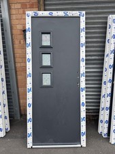 Brand New  Anthracite Grey Composite Door In white Frame 890 X 2060 Mm
