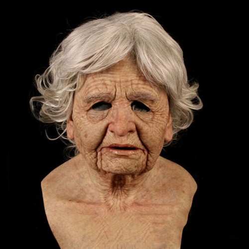 Old woman mask latex - mask,