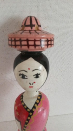 Carved wooden channapthna - carved,