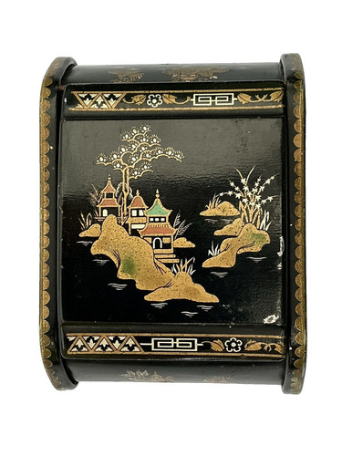 Vintage tin cigarette box - cigarette,