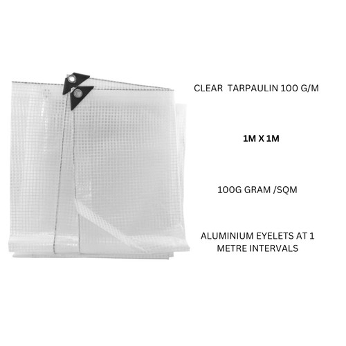 Clear tarpaulin 100gsm - clear,
