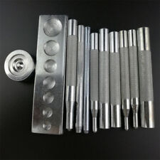 11Pcs Die Punch Tool Set For 6/7/8/9/12/15mm Cap Rivets Press Studs Jeans Button