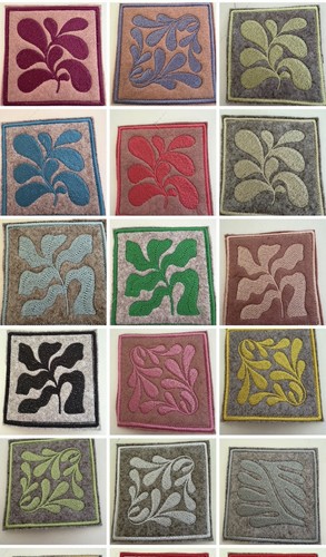 Machine embroidered felt - machine,