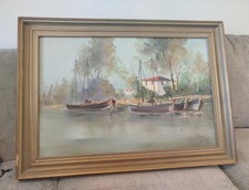 Greek Oil Painting Signed