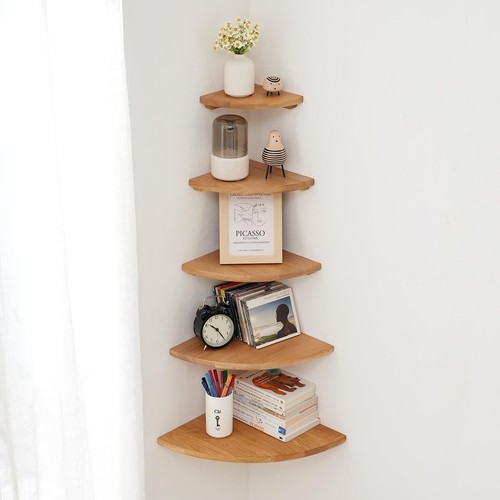 Solid oak corner shelf - solid,
