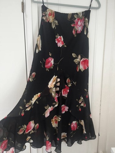 Black floral embellished maxi - black,