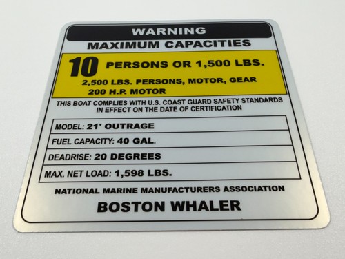 Boston whaler outrage - whaler, 21'