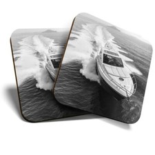 2 x Coasters (BW) - Yacht
