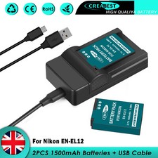 2× EN-EL12 Battery & Charger