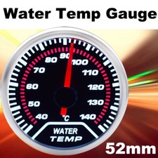 52mm 2" Water Temp Gauge W/Sensor LED Mechanical Dials Display Meter Universal