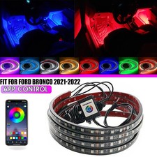 Car Tube Strip RGB LED Underglow body Under Neon Light Kit Phone App Control BD