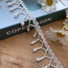 1Yard Beaded Fringe Drop Shape