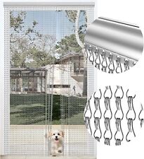 Door Fly Chain Screens 90x210cm Curtain Metal Fly Screen Curtain Insect Control
