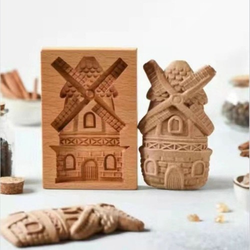 Making wooden cookie - making,