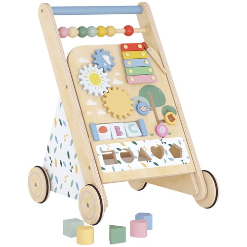 Aiyaplay wooden baby walker - wooden,