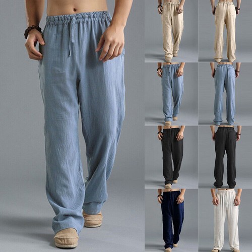 Mens cotton linen harem - cotton,