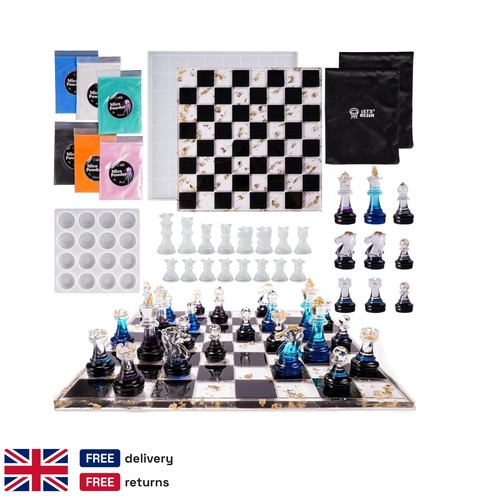 Silicone chess resin mold set - chess,