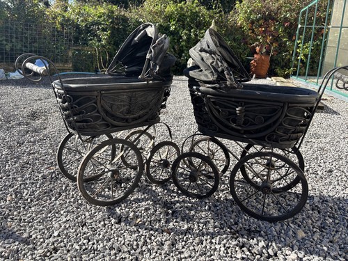 Antique pram doll - antique,