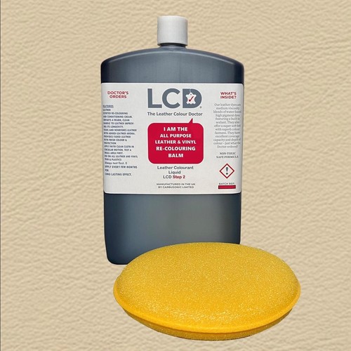 Cream leather colour dye - cream,