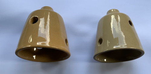 Vintage cream ceramic pie - vintage,