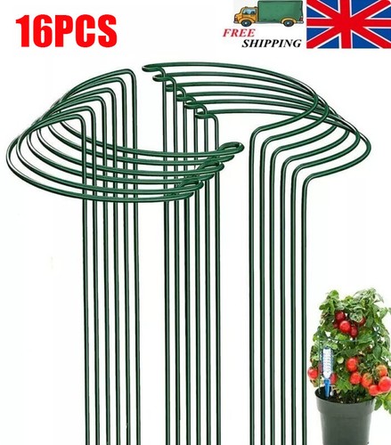 16x round metal plant supports - plant,
