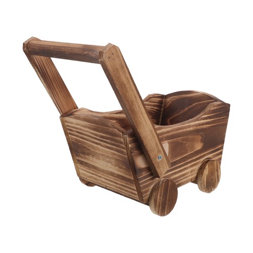 Wooden cart flowerpot for - cart, &