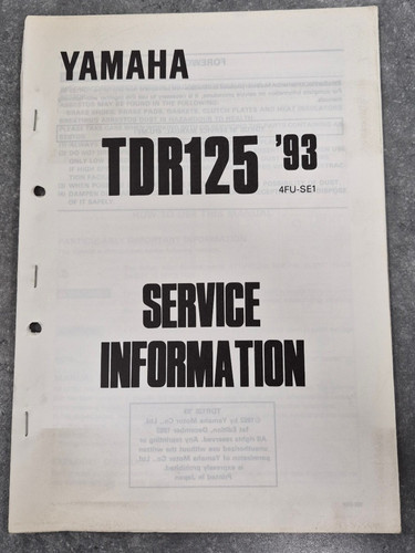 Genuine yamaha tdr 125 - yamaha, 1993