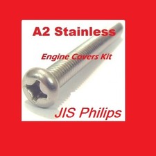 Suzuki A100 - Engine  Covers Kit - Stainless Philips